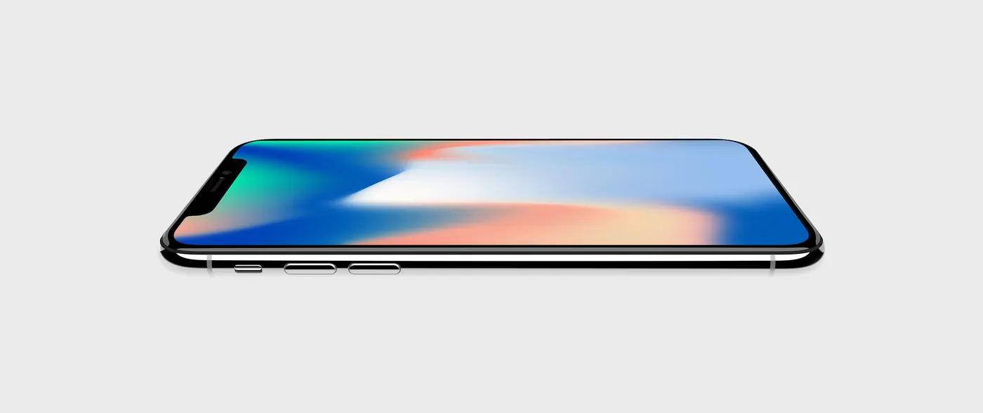 iPhone X lying flat
